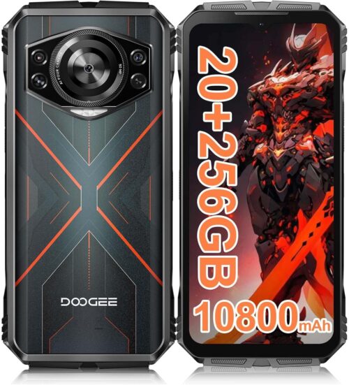 DOOGEE S Cyber Rugged Smartphone, Android 14, 10800mAh Battery Rugged Phone, 20GB RAM +256GB ROM, Expandable to 1TB, 6.58” FHD+ IPS, 50MP AI Camera, Dual SIM 4G, Face Unlock,...