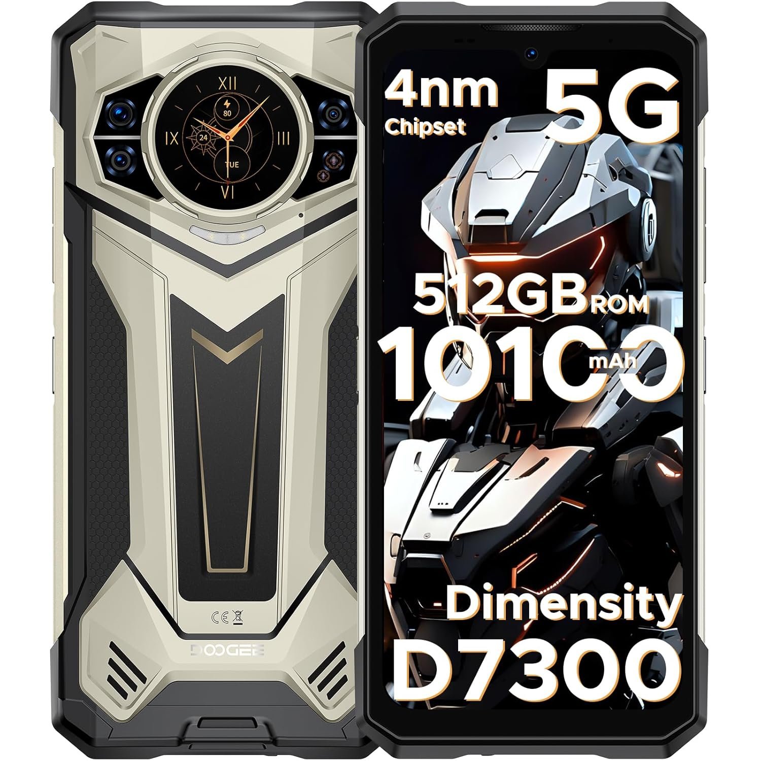 DOOGEE S200 Plus 5G Rugged Phone 2025,4nm D7300 CPU,32GB+512GB Android 14 Rugged Cell Phone with 1.32″Amoled Screen,10100mAh/33W,100MP Camera Rugged Smartphone,6.72″…