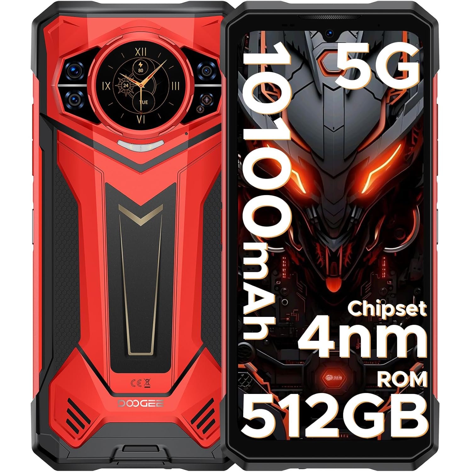 DOOGEE S200 Plus 5G Rugged Phone 2025,4nm D7300 CPU,32GB+512GB Android 14 Rugged Cell Phone with 1.32″Amoled Screen,10100mAh/33W,100MP Camera Rugged Smartphone,6.72″…