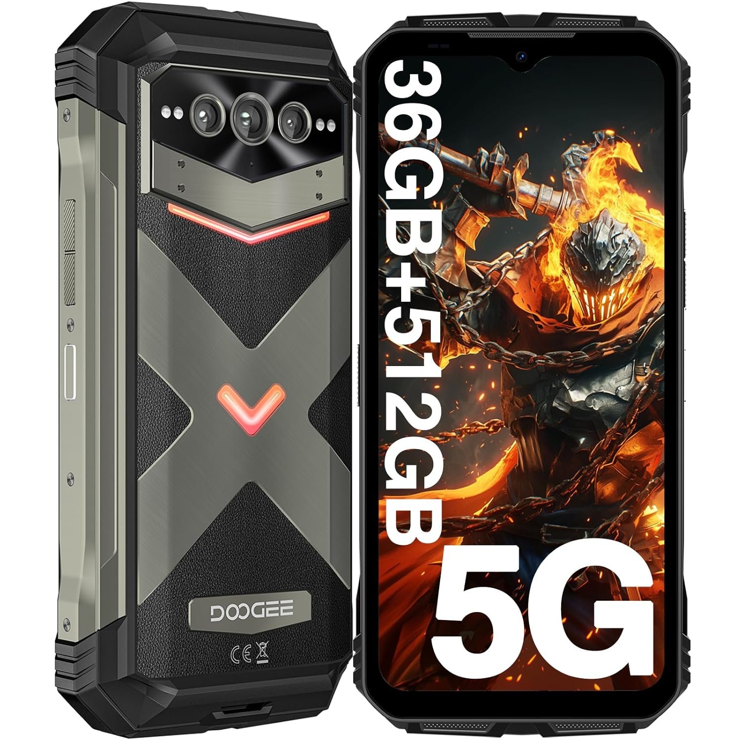 DOOGEE V MAX Plus Rugged Smartphone 5G,22000mAh 36GB+512GB Android 14 Rugged Phone,200MP+32MP+20MP Night Vision Rugged Cell Phone,6.58″ FHD+120Hz IPS Screen,IP68/IP69K…