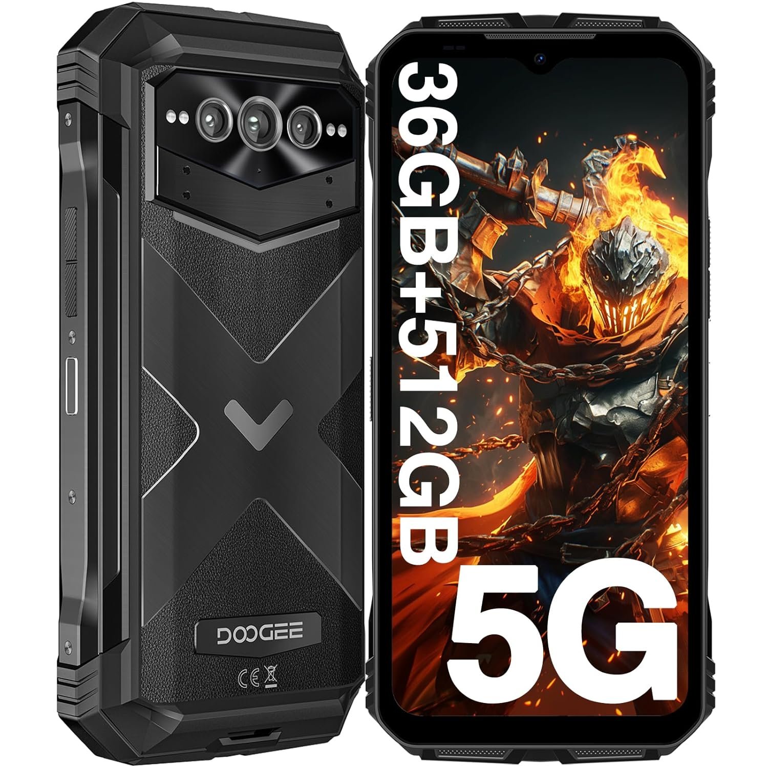 DOOGEE V MAX Plus Rugged Smartphone 5G,22000mAh 36GB+512GB Android 14 Rugged Phone,200MP+32MP+20MP Night Vision Rugged Cell Phone,6.58″ FHD+120Hz IPS Screen,IP68/IP69K…