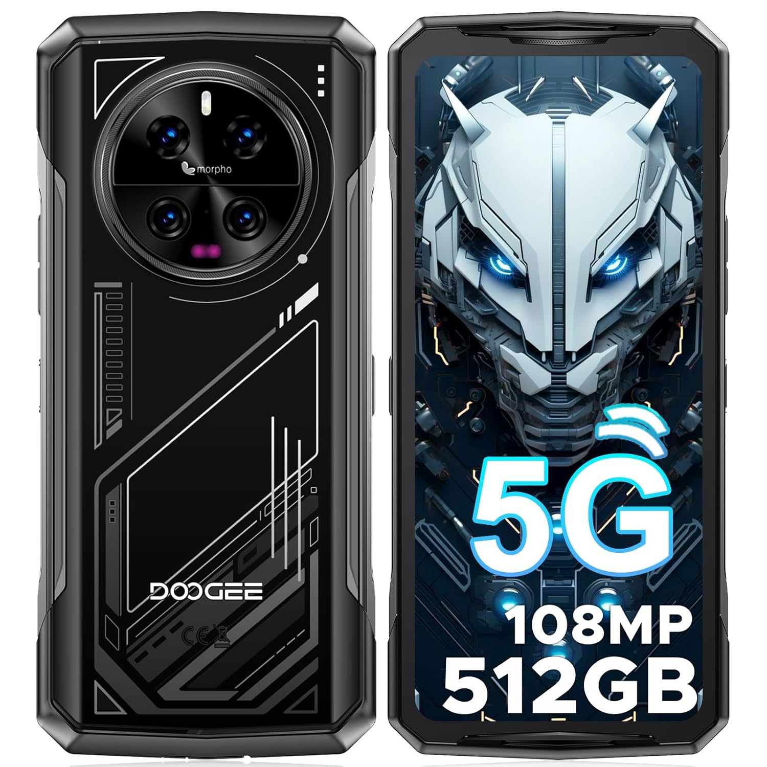 DOOGEE V40 Rugged Smartphone 5G Unlocked,512GB+32GB Rugged Phone,4nm D7300,6.78″ FHD+120Hz Rugged Cell Phone,108MP+AI Camera,8680mAh Battery 33W,NFC/5G Dual SIM/WiFi…