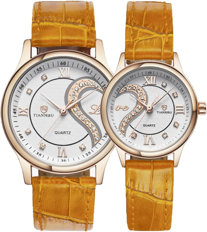 DREAMING Q&P Ultrathin Leather His and Hers Wristwatches