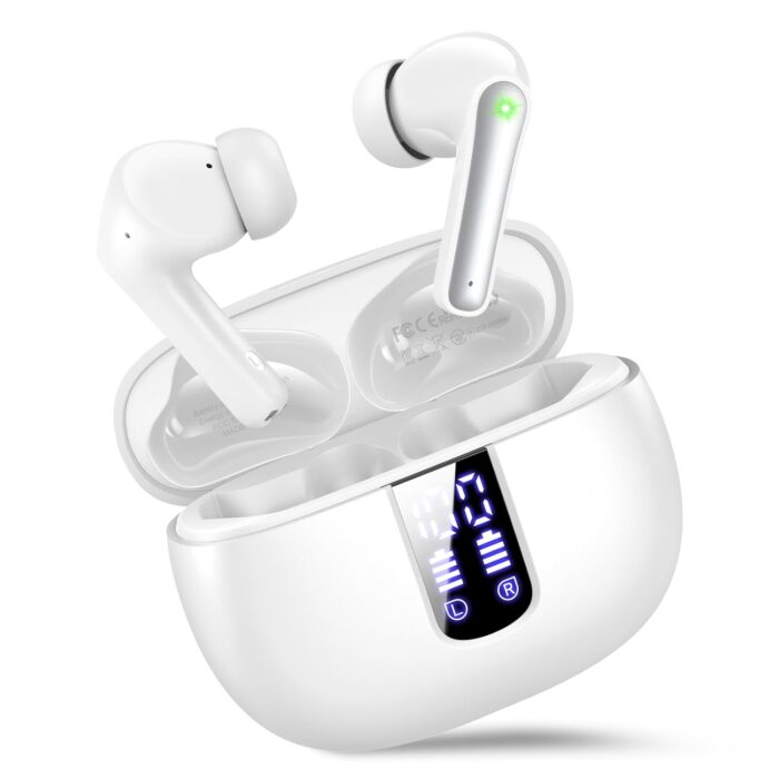 Ear Buds Wireless Earbuds - Bluetooth 5.3 Headphones (48H Playback) Built in Mic with LED Display Charging Case, IP7 Waterproof Earphone for iPhone Andriod Phones Laptop Sports...