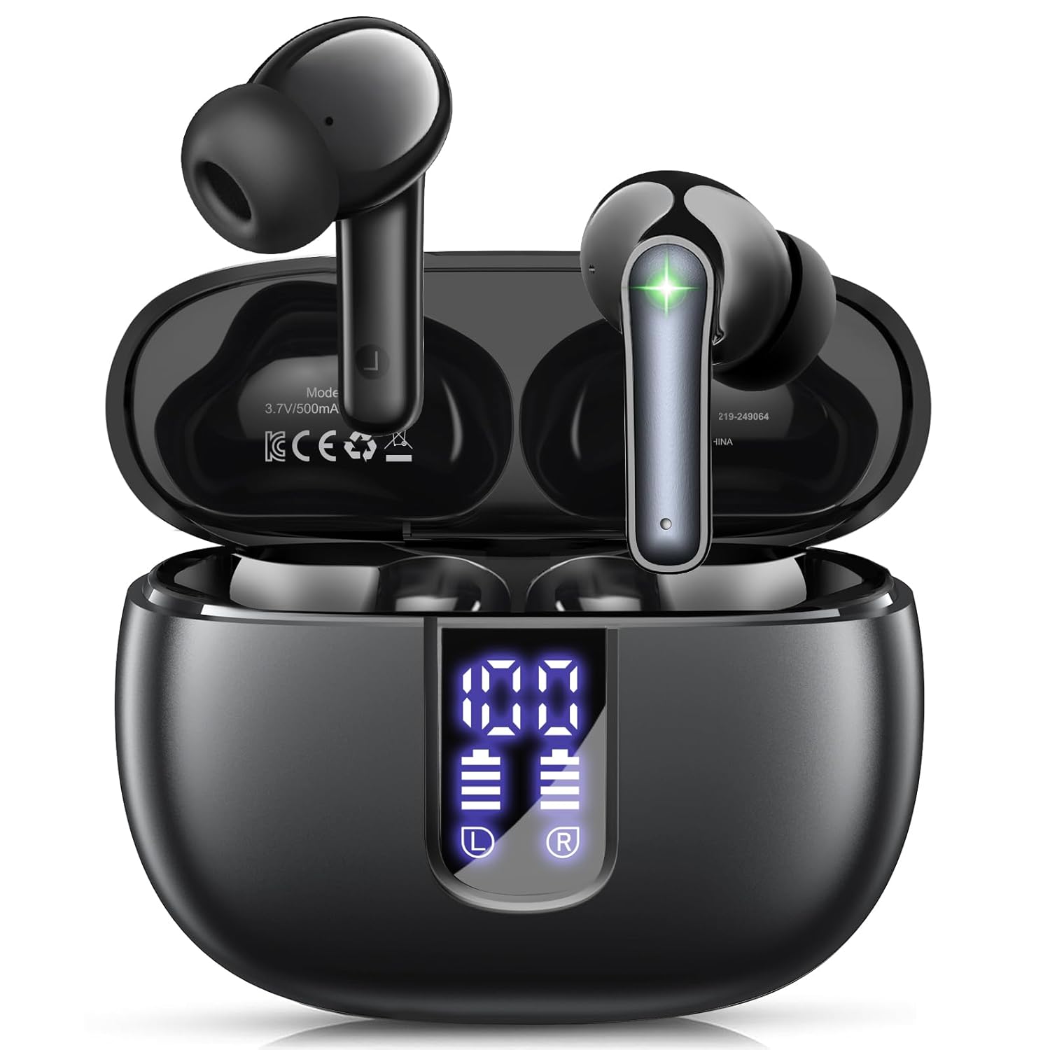 Ear Buds Wireless Earbuds – Bluetooth 5.3 Headphones (48H Playback) Built in Mic with LED Display Charging Case, IP7 Waterproof Earphone for iPhone Andriod Phones Laptop Sports…