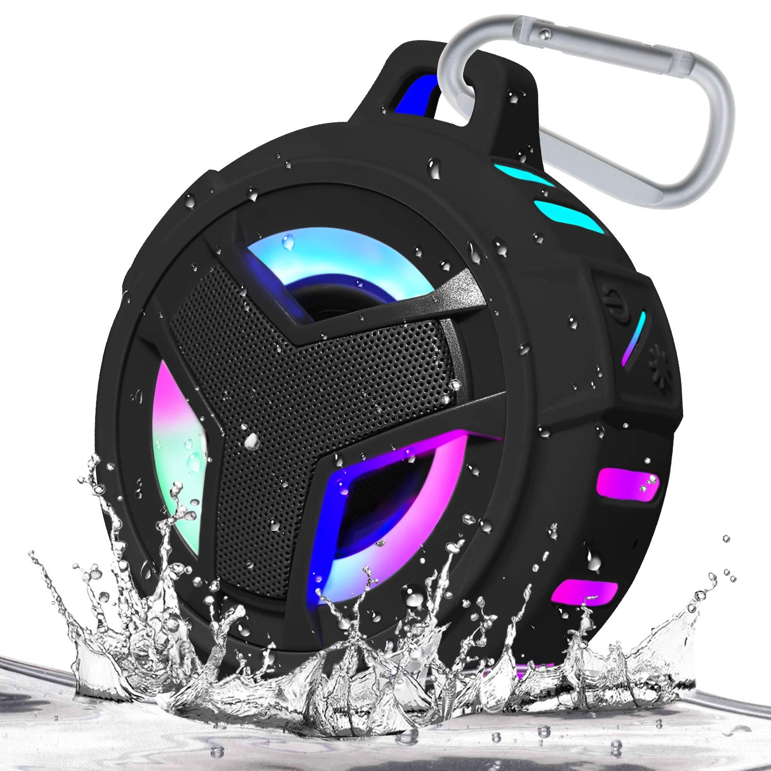 EBODA Bluetooth Shower Speaker, Portable Bluetooth Speakers, IP67 Waterproof Wireless Speaker with LED Light, Floating, 2000mAh, True Wireless Stereo for Kayak, Beach, Gifts for…