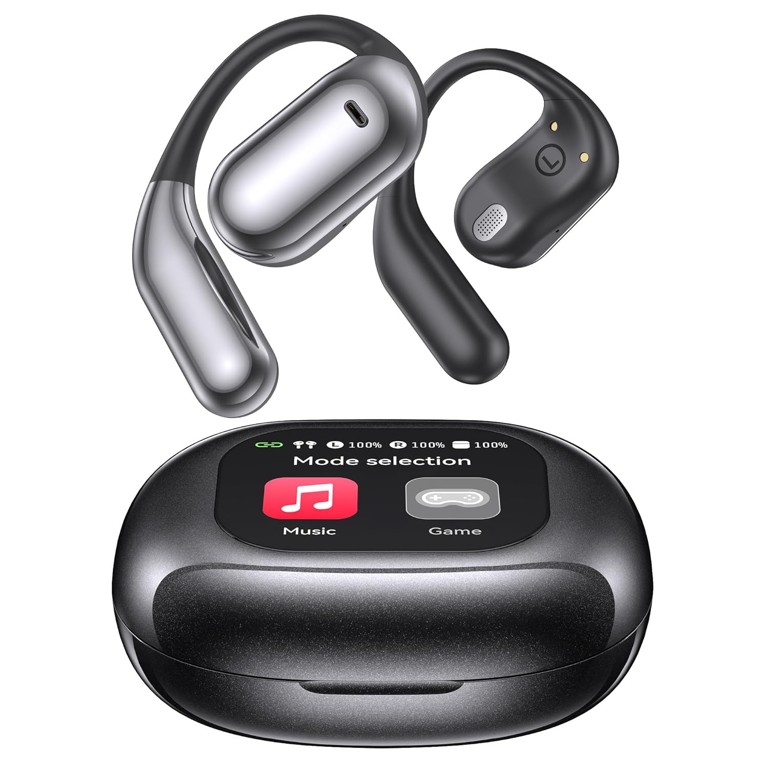 EUQQ Ultra Open-Ear-Headphones Wireless Bluetooth – Ergonomic Pro Bone Conduction Earbuds with Soft, Airy Silicone Design, Over-The-Ear Earbuds for Running, Sports, Fitness and…