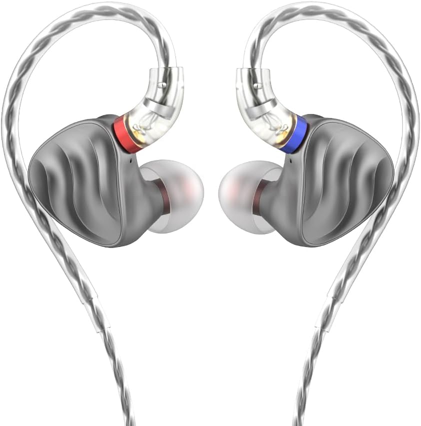 FiiO FH3 HiFi Earphones 3 Drivers (1 Dynamic + 2 Knowles BA), in-Ear Earphones High Resolution, Bass Sound, High Fidelity for Smartphone/PC/Tablet (Titanium)