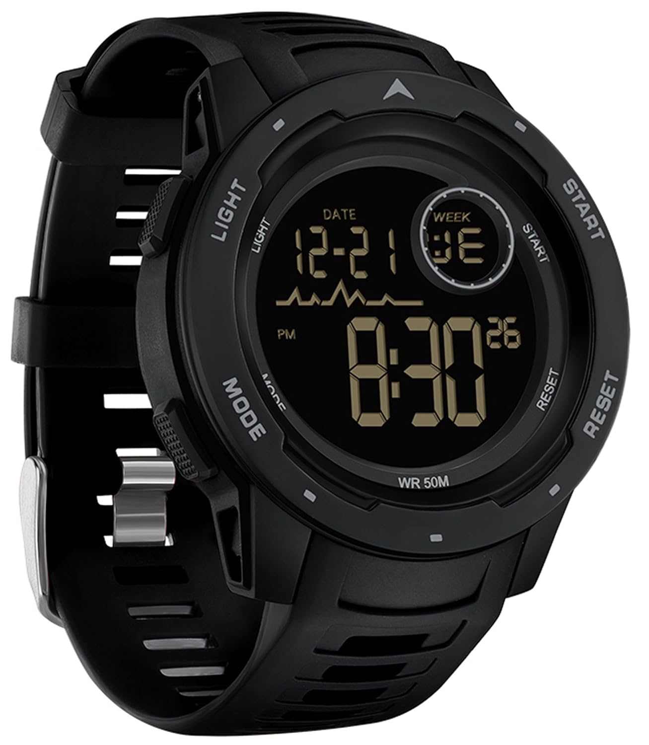 findtime Men’s Digital Watch Waterproof Sports Watches Tactical Military Stopwatch Alarm 12/24H Outdoor Mens Wristwatch for Running Swimming Relojes para Hombres