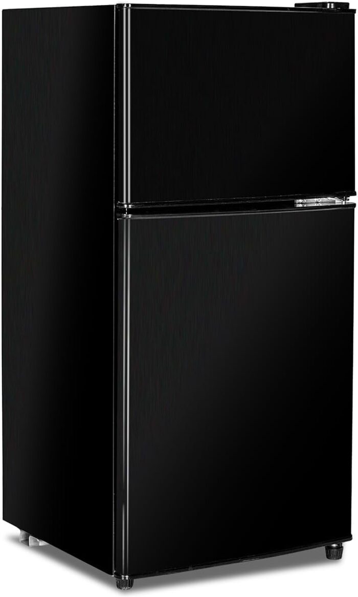 Fridge with Freezer, 3.2 Cu Ft Refrigerator, 2 Doors Refrigerator, Low noise, Energy-efficient, for Apartment, Dorm, Kitchens, Office and Bedroom