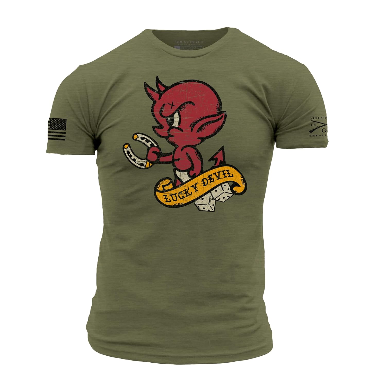 Grunt Style Lucky Devil Men’s T-Shirt
