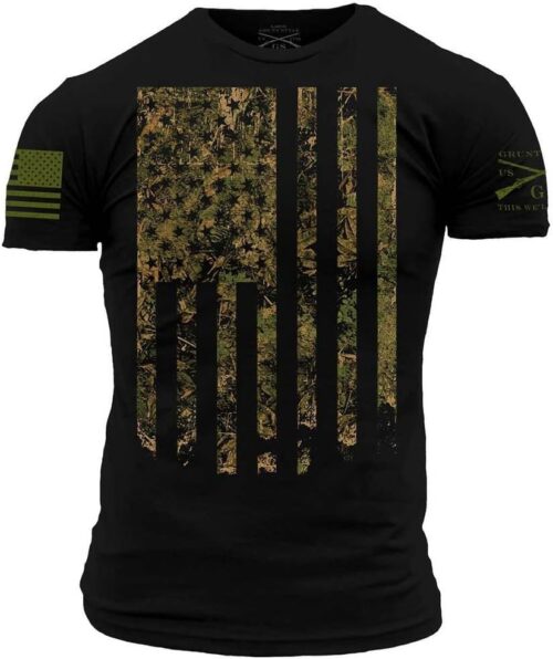 Grunt Style Outdoors Camo Flag Men's T-Shirt