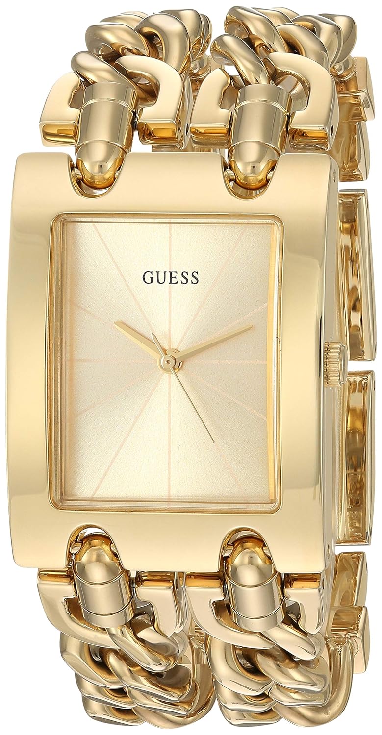 GUESS Women’s Silver-Tone Multi-Chain Bracelet Watch