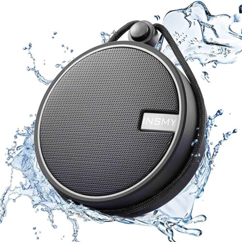 INSMY C12 IPX7 Waterproof Shower Bluetooth Speaker, Portable Small Speaker, Speakers Bluetooth Wireless Loud Clear Sound Support TF Card Suction Cup for Kayak Canoe Beach Gift...