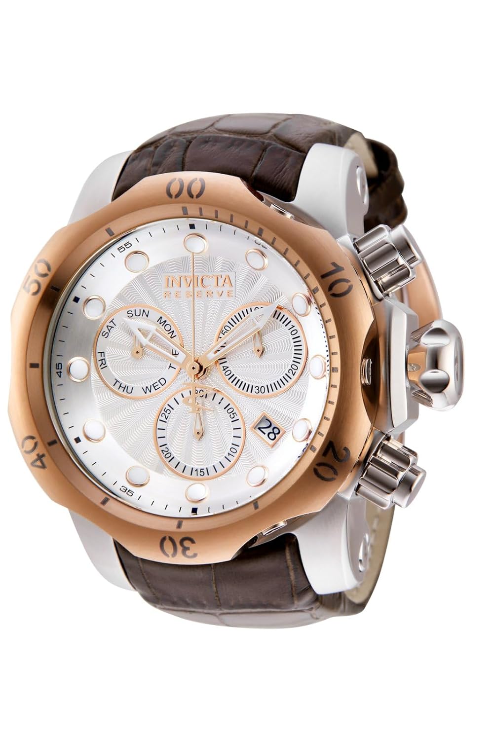 Invicta Men’s 0359 Reserve Collection Venom Chronograph Brown Leather Watch