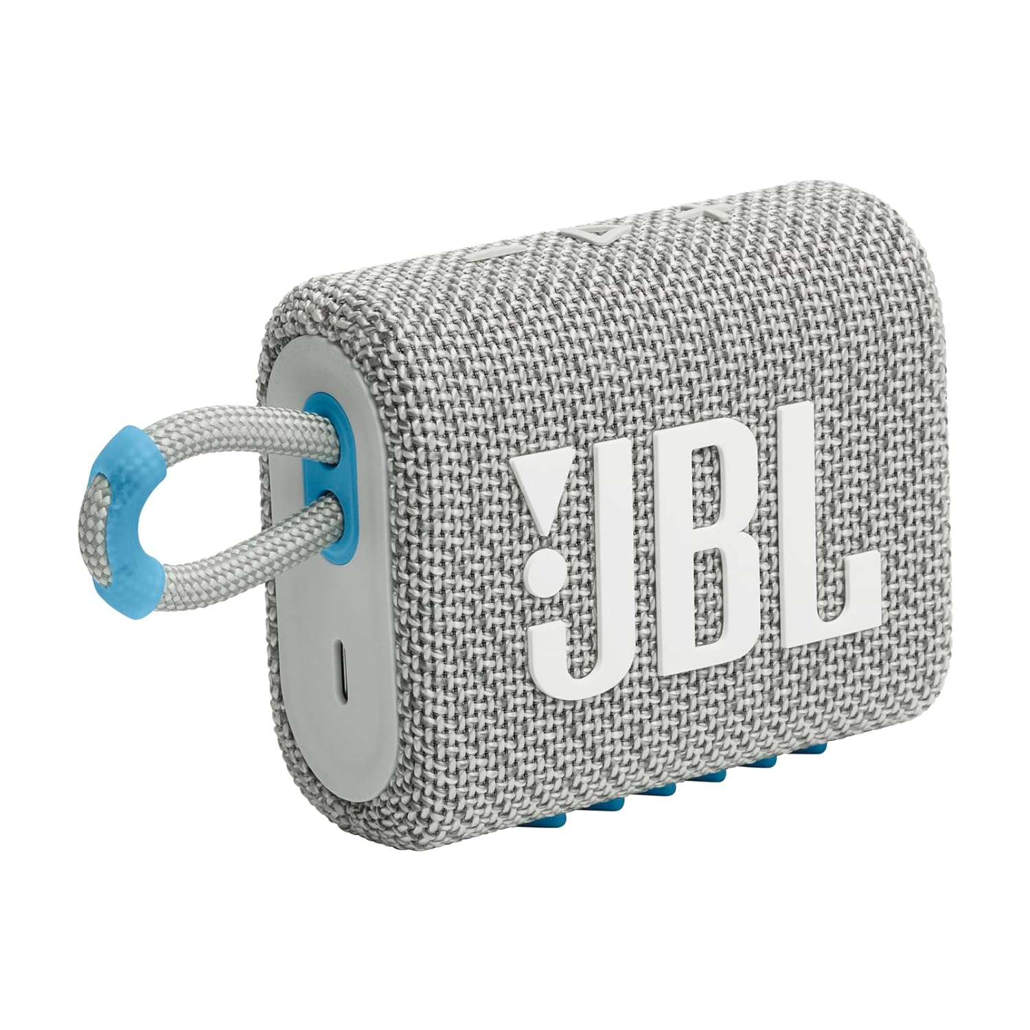 JBL Go 3 Eco – Portable Mini Bluetooth Speaker, big audio and punchy bass, IP67 waterproof and dustproof, 5 hours of playtime, Made in part with recycled materials (Eco White)