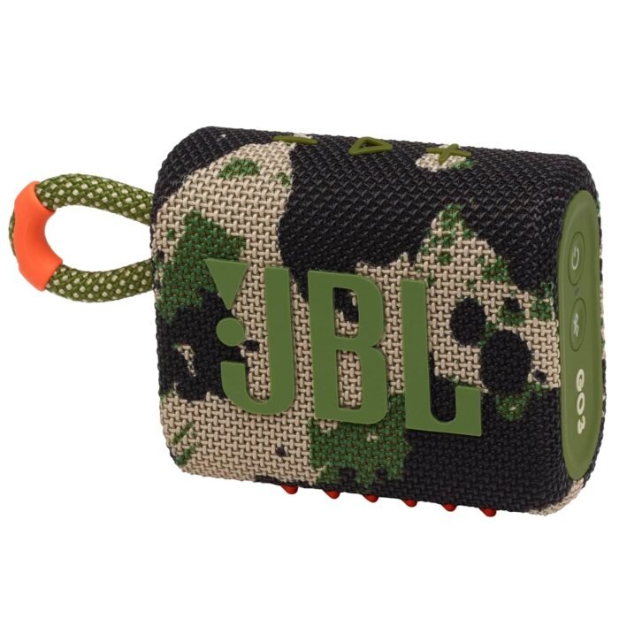 JBL Go 3 - Portable Mini Bluetooth Speaker, big audio and punchy bass, IP67 waterproof and dustproof, 5 hours of playtime, speaker for home, outdoor and travel (Camo)