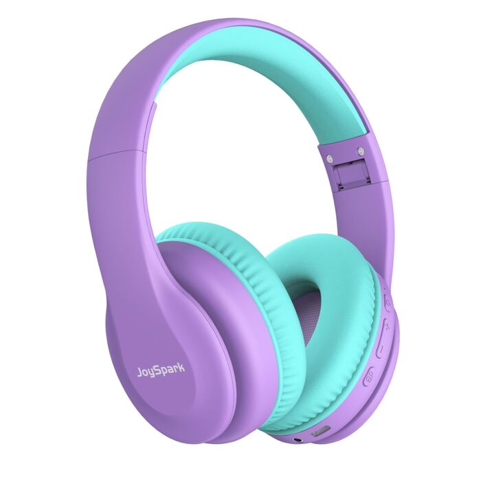 Kids Bluetooth Headphones, Lightweight Wireless Headphones for Kids, 85/94dB Volume Limited, 60 Hours Playtime, Bluetooth 5.3, Over-Ear Toddler Headsets with Built-in Mic-Purple
