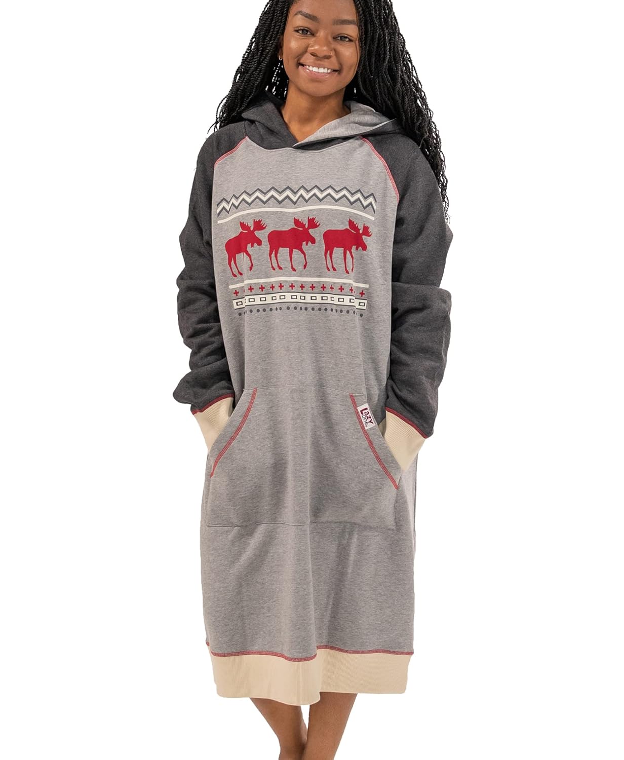 Lazy One Oversized Hoodie Sweatshirt, Comfortable Sleepwear, Sweater Dress for Women