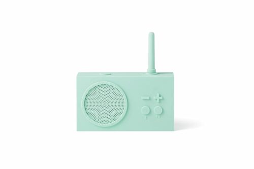 Lexon TYKHO 3 Wireless Bluetooth Speaker and FM Radio, Splashproof and Rechargeable - Mint