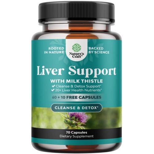 Liver Cleanse Detox & Repair 70 Capsules - Herbal Liver Support Milk Thistle Supplement - Silymarin Milk Thistle Supplements with Dandelion Root, Choline, Beetroot & Artichoke...
