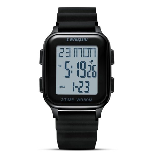 LN LENQIN Mens Watches Digital Watch Stopwatch Multi Function Electronic Movement 30M Weatherproof Sport Wrist Watches for Men with LED Backlight/Timer/Alarm/Date