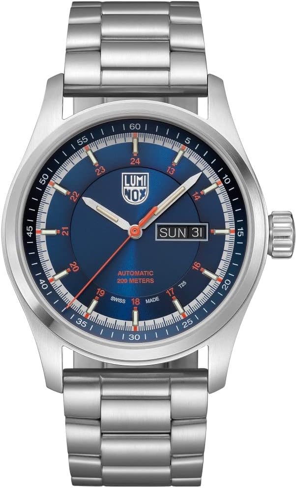 Luminox - Atacama Field Automatic - Mens Watch 44mm - Military Watch in Silver/White Date Function - 200m Water Resistant - Sapphire Glass - Mens Watches - Made in Switzerland
