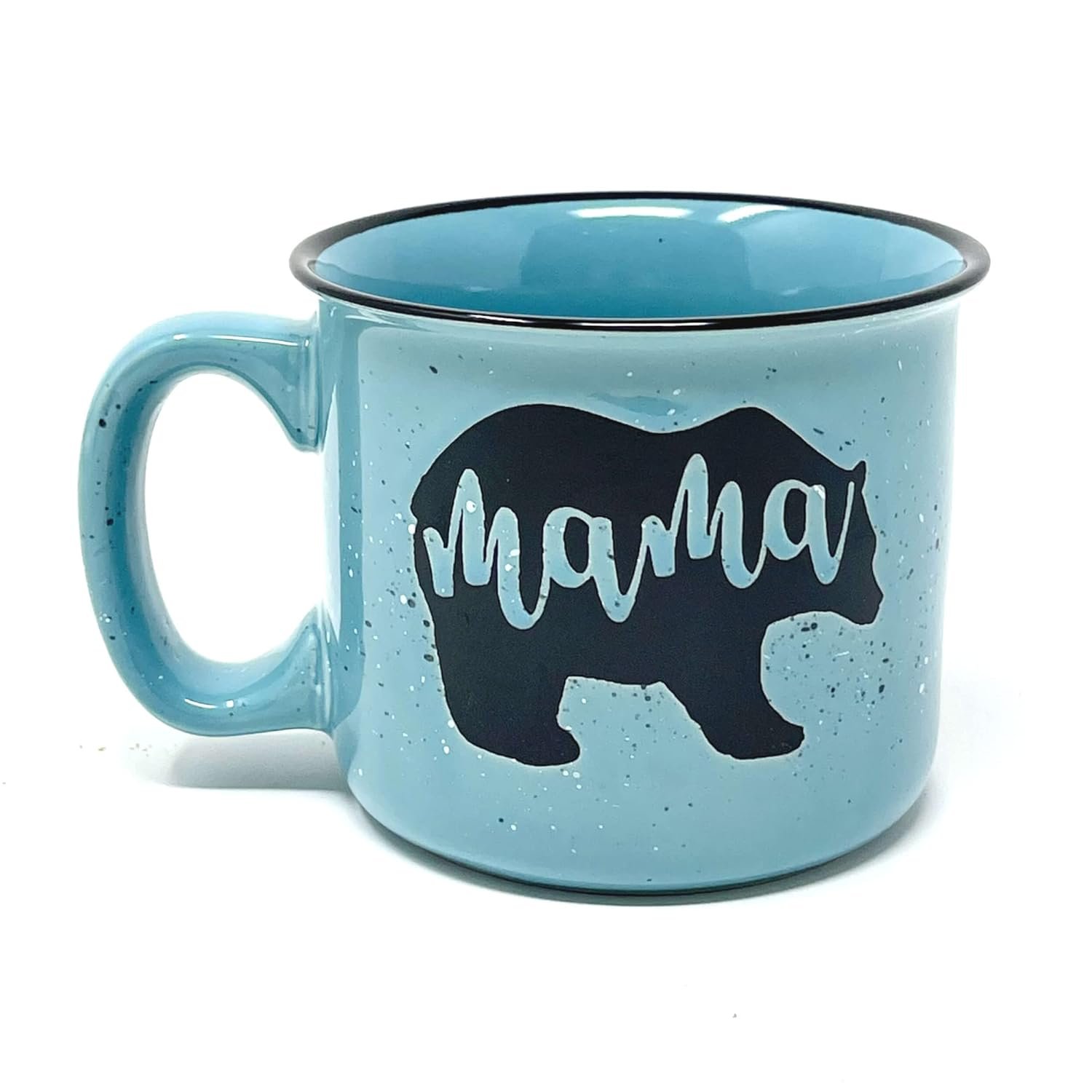 Mama Bear Ceramic Coffee Mug for Mom, Wife, Women – Unique Teal Ceramic Mug – Fun Gifts for Her on Mother’s Day, Birthday, or Christmas – Cute Coffee Cup for Moms, Wives, and…