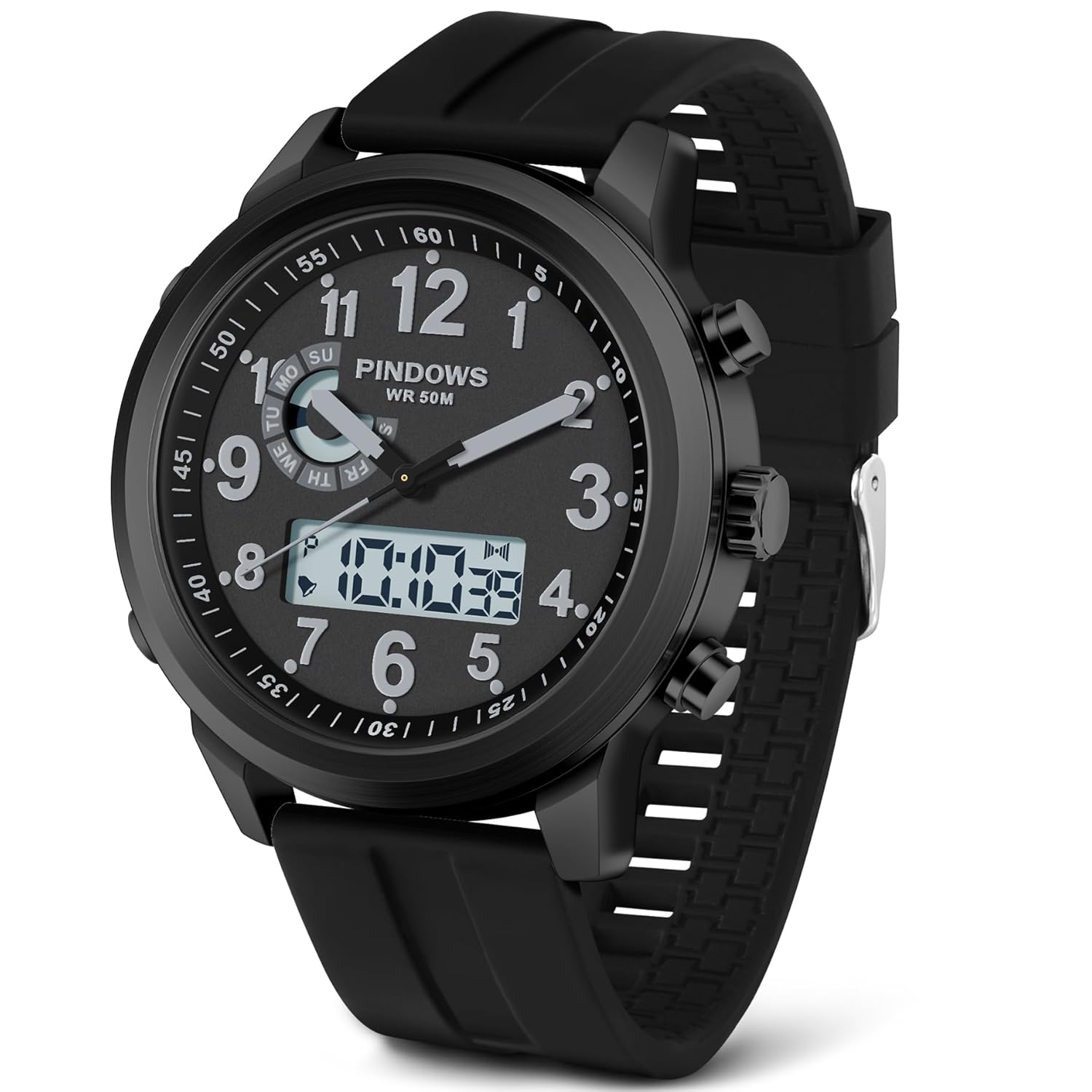Men Watches for Men’s Military Digital Watches Analog Quartz Waterproof Watch Sport Outdoor Multifunctional Stainless Steel Classic Stylish Fashion Casual Business Wristwatch