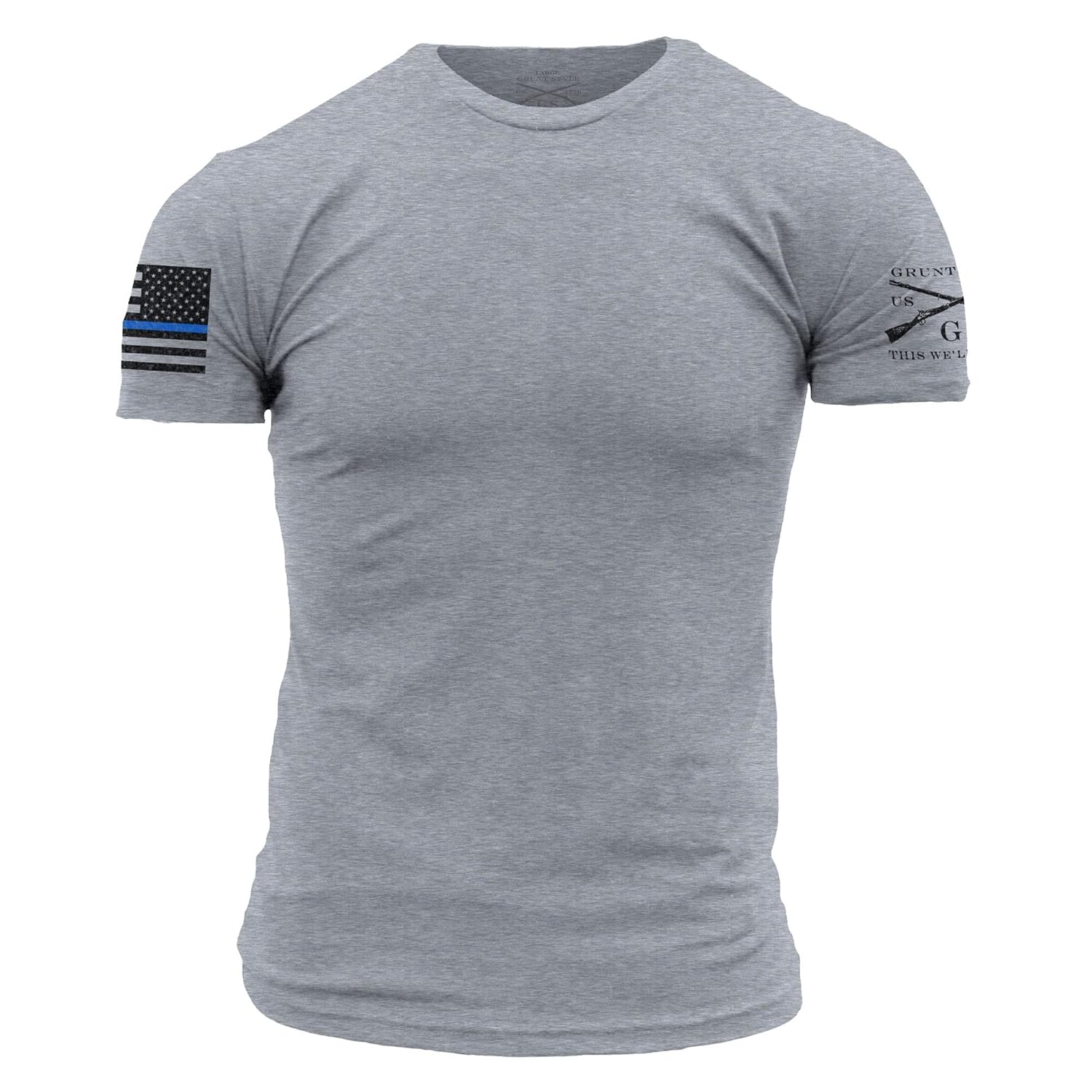 Mens Tees mens Blue Line Flag Basic T-Shirt