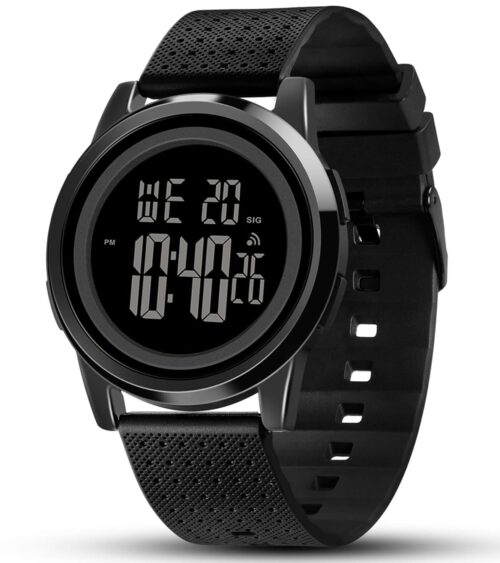Mens Watch Ultra-Thin Digital Sports Watch Waterproof Stainless Steel Fashion Wrist Watch for Men Women