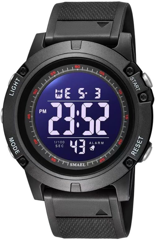 NAVIFORCE Mens Sports Waterproof Digital Chronograph Wrist Watches with Rubber Strap Stopwatch