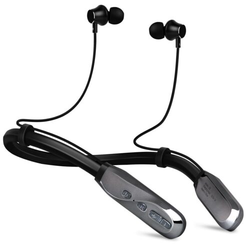 Neckband Bluetooth Headphones, 120H Long Playtime Wireless Stereo Neckband Earbuds with Microphone, Waterproof Around The Neck Headphones in Ear Headset for...