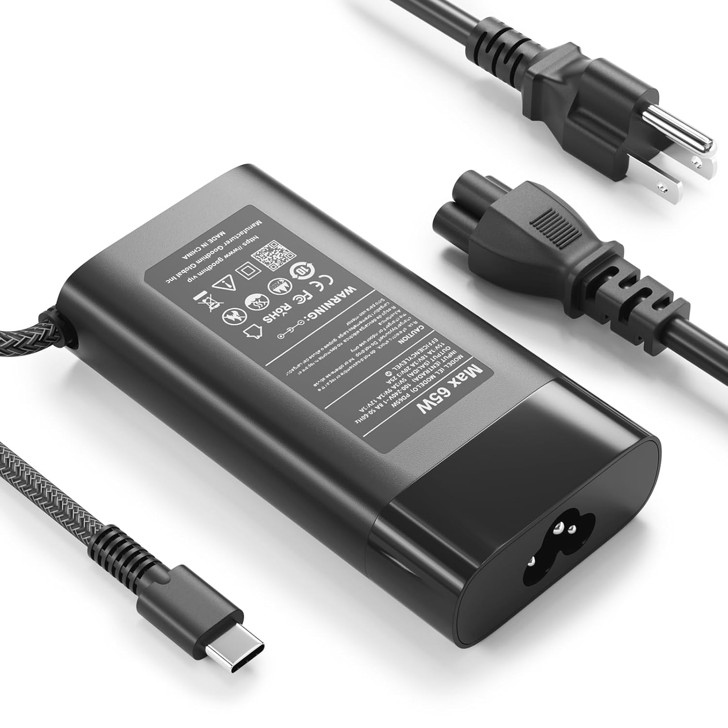 New Slim HP 65W USB C Laptop Charger Replacement for HP Spectre X360 Envy Chromebook Elitebook Pavilion Elite X2 Travel 65 Watt USBC 45W Type C Computer Convertible PC Power…