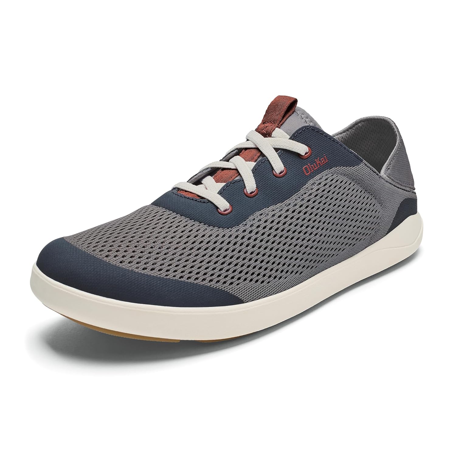 OLUKAI Moku Pae Men’s Boat Shoes, Water Resistant & Breathable Mesh, Easy Slip On Design, Quick-Drying & Enhanced Traction