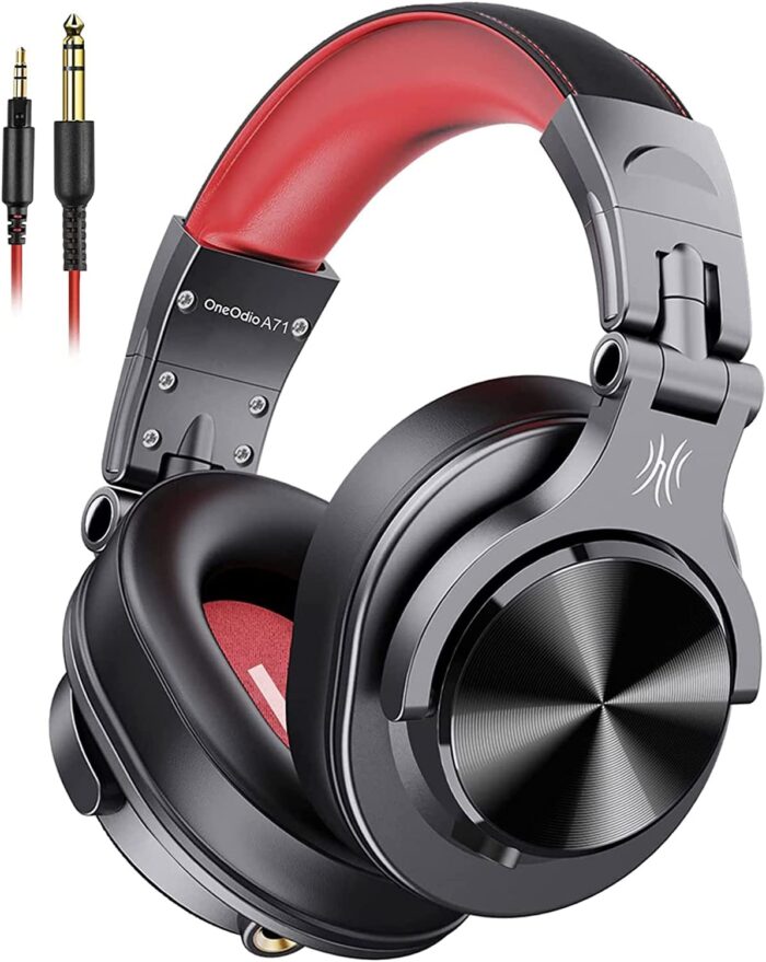 OneOdio A71 Hi-Res Studio Recording Headphones - Wired Over Ear Headphones with SharePort, Monitoring Mixing Foldable Headset with Stereo Sound, 3.5/6.35MM Jack for PC Computer...