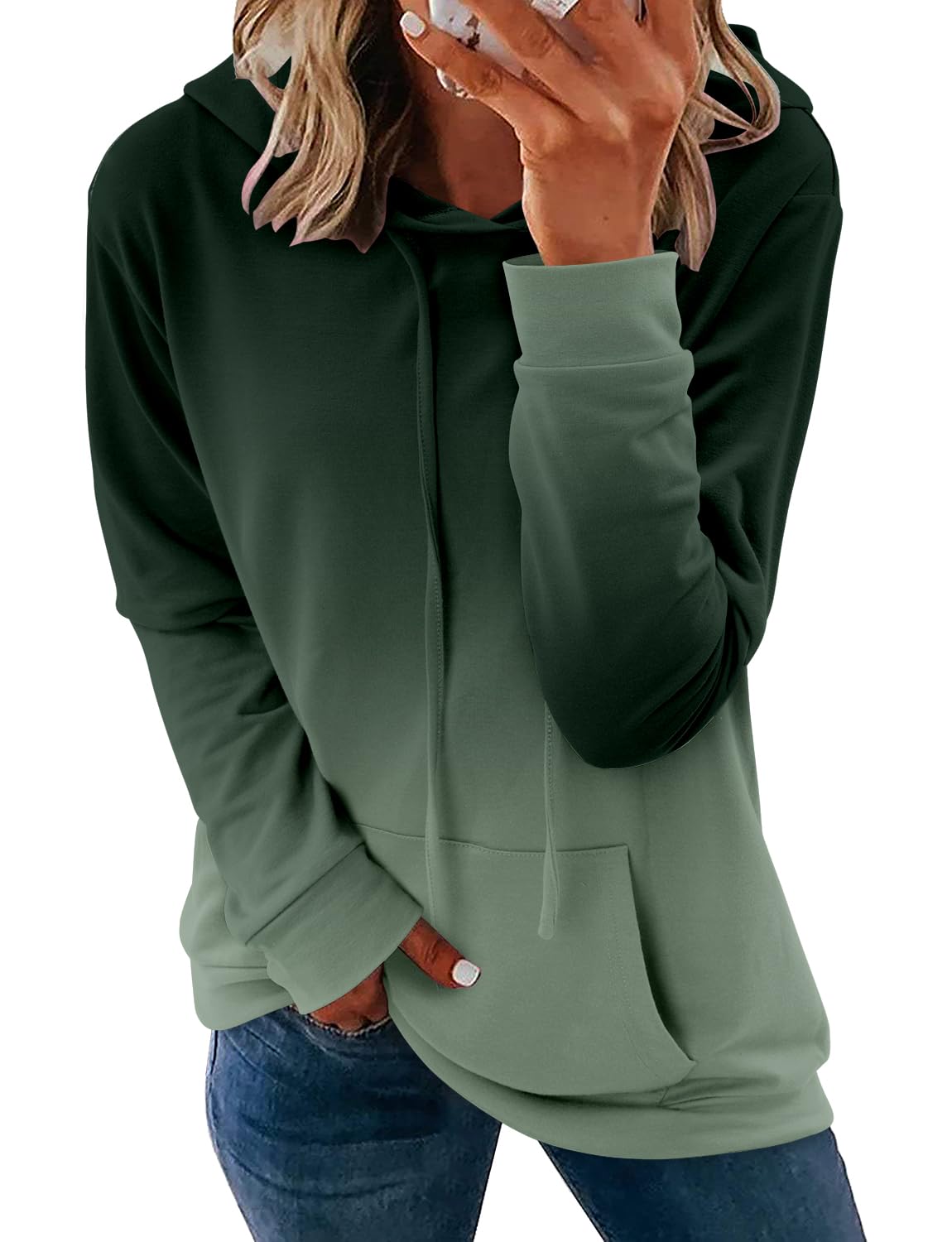 onlypuff Women’s Pullover Hoodies Teen Girls Trendy Fall Fashion Tops Hooded Sweatshirts