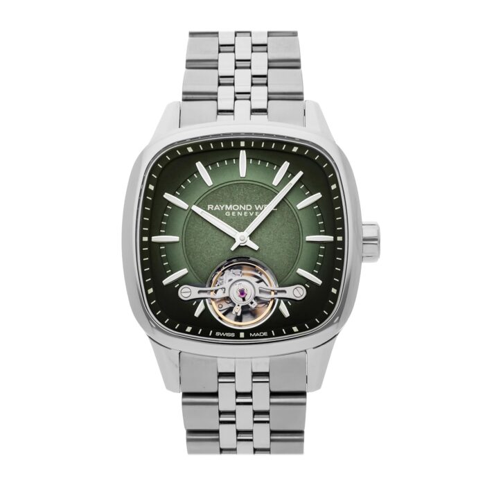 RAYMOND WEIL Freelancer Automatic Green Dial Watch 2790-ST-52051 (Pre-Owned)