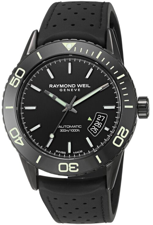 Raymond Weil Men's 2760-SB1-20001 Freelancer Analog Display Swiss Automatic Black Watch