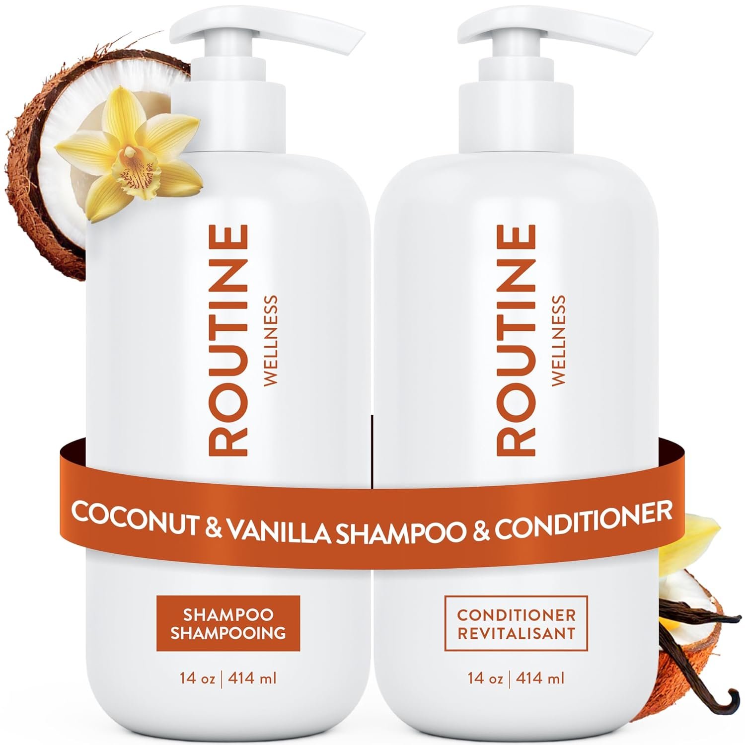 Routine Wellness Anti-Thinning Shampoo and Conditioner Set for Thinning Hair – Biotin DHT Blocker Women & Men – Color Safe Shampoo for Hair Loss & Healthier Hair – Coconut &…