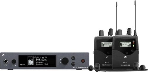 Sennheiser Pro Audio In ear Monitor System with 2 belt packs Range A (516- 558Mhz) (ew IEM G4-TWIN-A)