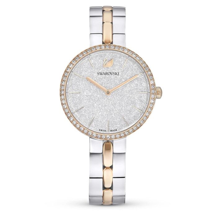 Swarovski Cosmopolitan Crystal Watch, Clear Crystals, Rose Gold Tone Finish, Swiss Made, Part of The Cosmopolitan Watch Collection
