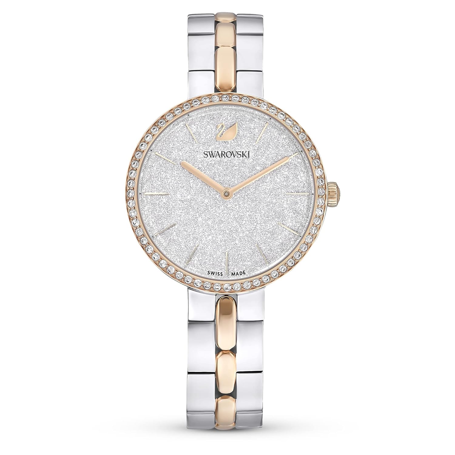Swarovski Cosmopolitan Crystal Watch, Clear Crystals, Rose Gold Tone Finish, Swiss Made, Part of The Cosmopolitan Watch Collection
