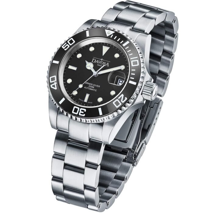 Swiss Made Men Wrist Watch, Ternos Ceramic Professional Automatic Analog Display & Luxury Bezel