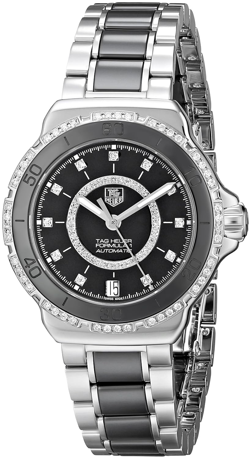 TAG Heuer Women’s THWAU2212BA0859 Formula 1 Diamond-Accented Stainless Steel Automatic Self-Wind Watch