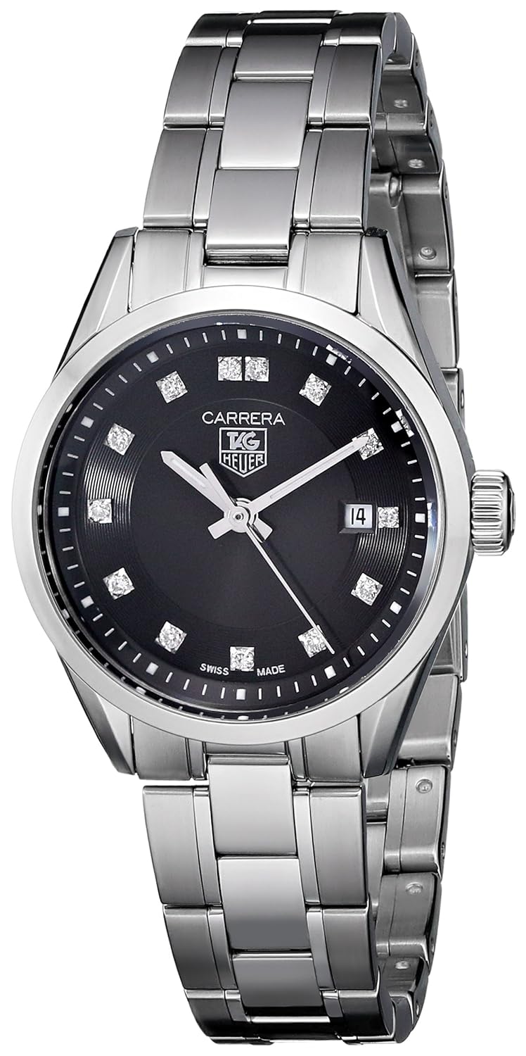 TAG Heuer Women’s WV1410.BA0793 Carrera Diamond-Accented Stainless Steel Watch