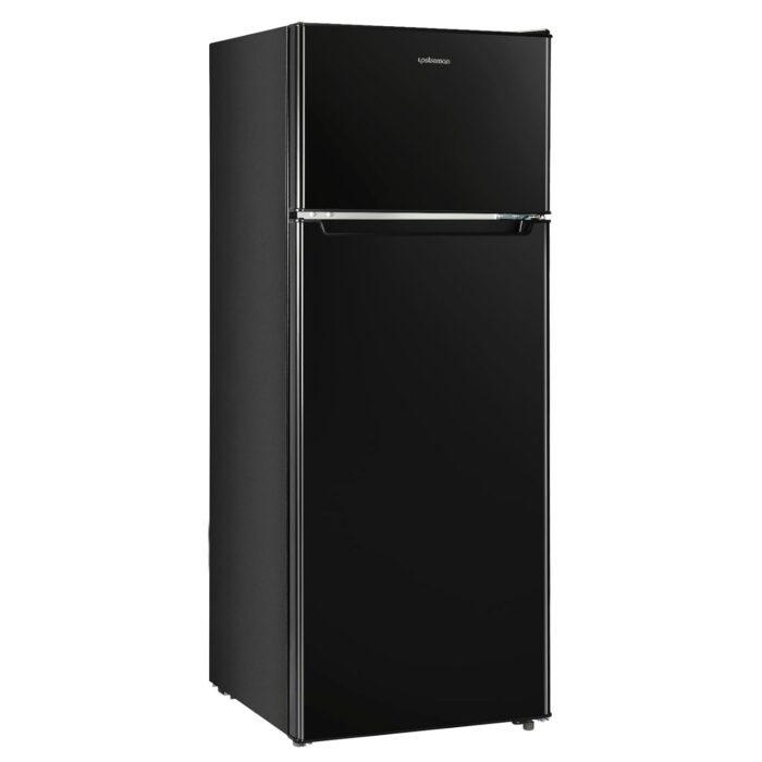Upstreman 7.7 Cu.Ft. Refrigerator with Freezer, Double Door Fridge, Adjustable Thermostat, Large Capacity, Reversible Door Swing, Refrigerator for Apartment, Office, Dorm,...