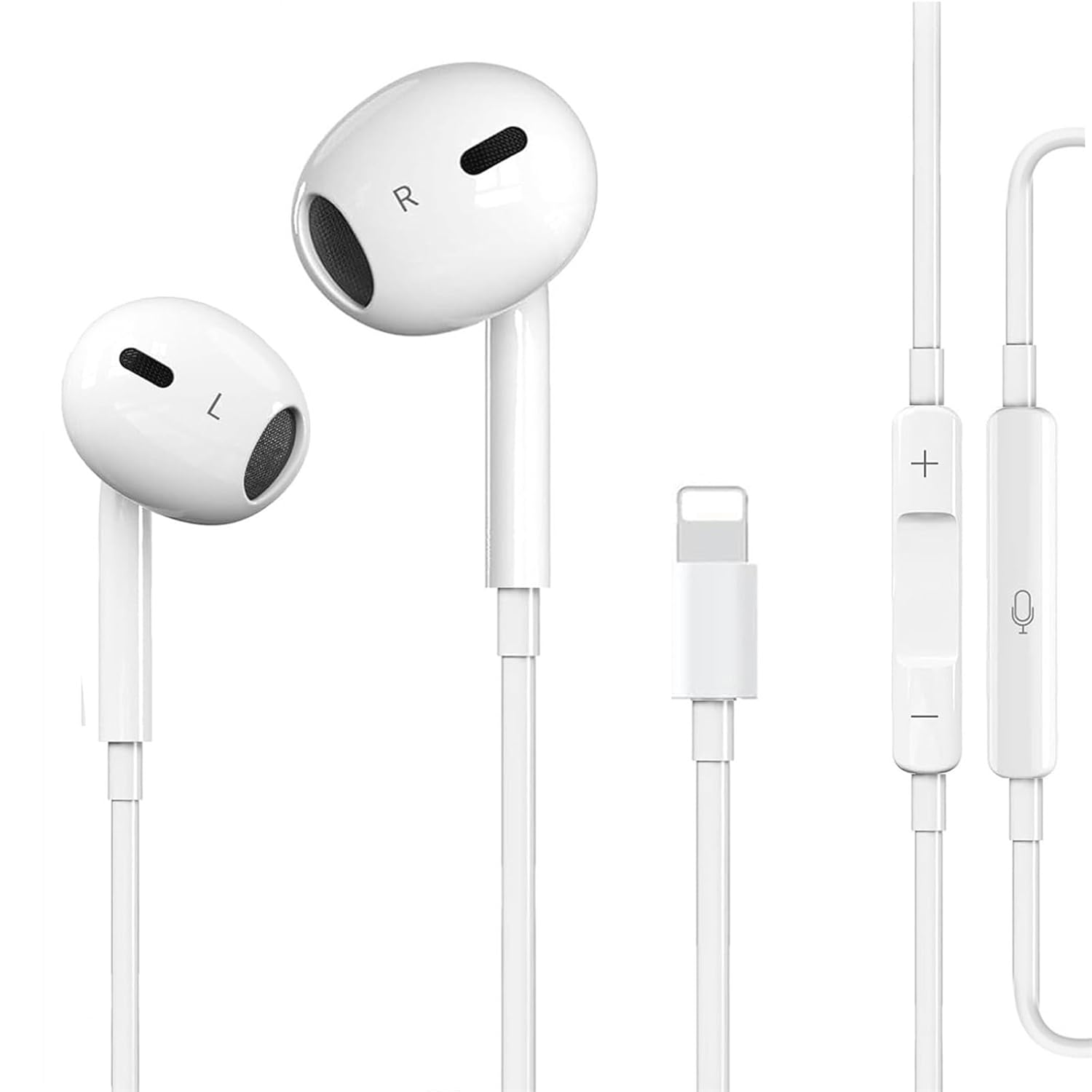 Wired Headphones for iPhone Earbuds Built-in Microphone & Volume Control Nosie Reduction Headsets Compatible with iPhone 14/Pro/Max/Plus/13/12/11/XR/XS/X/8/7/SE, Support All iOS…