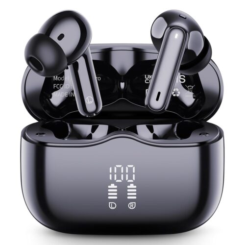 Wireless Earbuds, 2025 Bluetooth 5.4 Headphones in Ear with 4 ENC Noise Cancelling Mic, New Wireless Earphones HiFi Stereo Deep Bass 40H Playtime, LED, In-Ear Bluetooth Ear Buds...