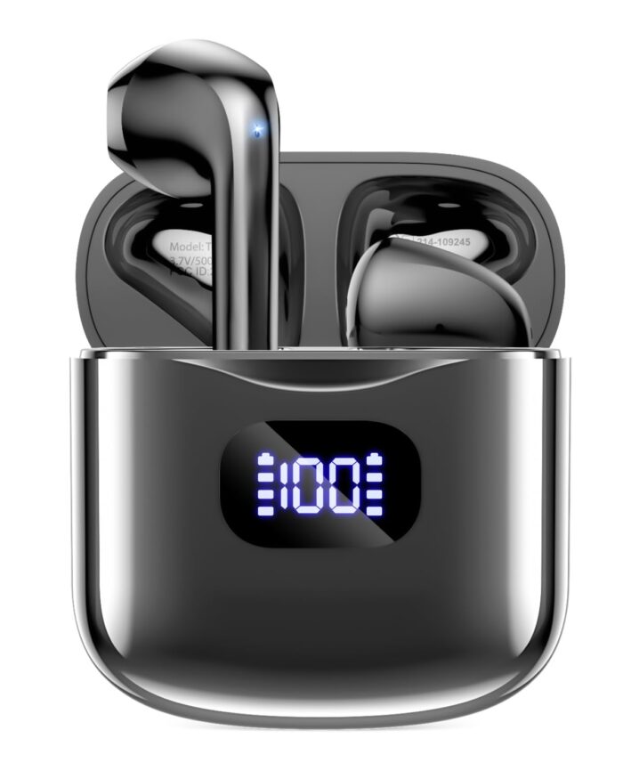 Wireless Earbuds Bluetooth 5.3 Ear Buds, Bluetooth Headphones with LED Display Charging Case, 40Hrs Playtime Stereo Sound, IPX7 Waterproof in-Ear Earphones with Mic for Phone...